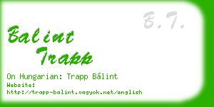 balint trapp business card